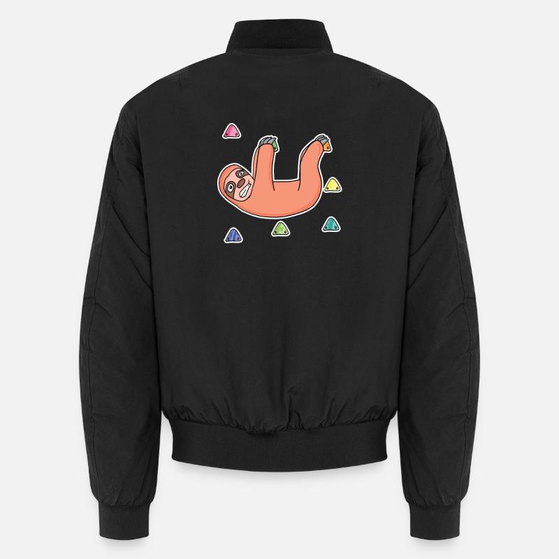 Faultier Felsklettern Klettern Unisex Bomberjacke