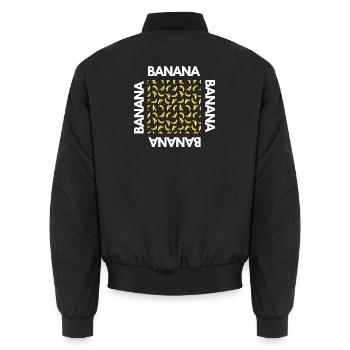 Chemise de mode aux fruits à motif banane - Bomber unisexe - noir - Dos - AI Model Male 185 light (185cm)