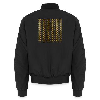 hufeisenmuster, pferde fans - Unisex Bomberjacke - Schwarz - Hinten - AI Model Male 185 light (185cm)