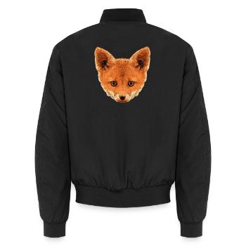 fuchsbaby, süße tierfotos - Unisex Bomberjacke - Schwarz - Hinten - AI Model Male 185 light (185cm)