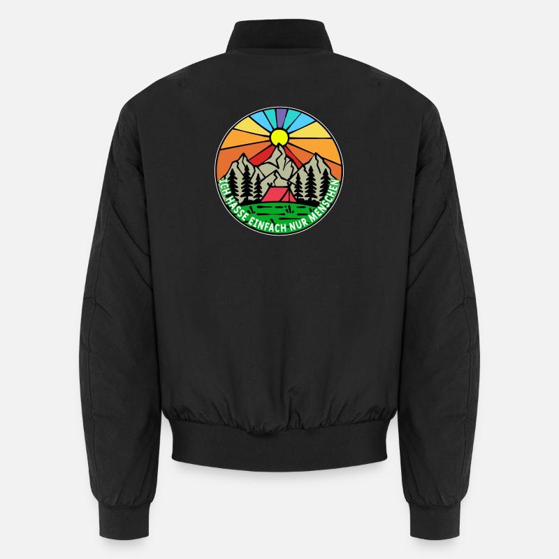 Mountains, hikers, camping, nature, camping, camping Unisex Bomber Jacket