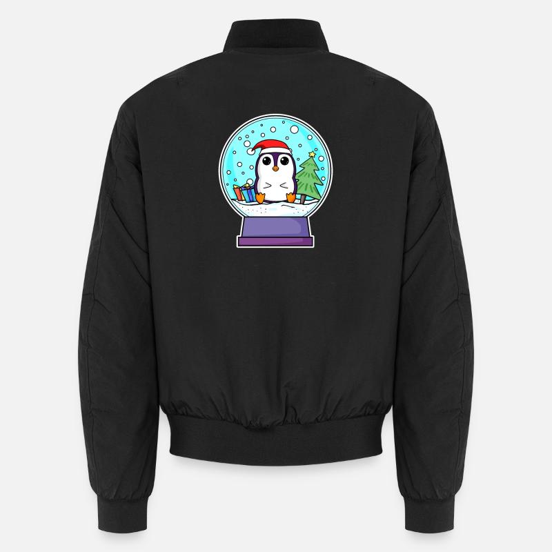 Penguin Christmas - Unisex Bomber Jacket - black