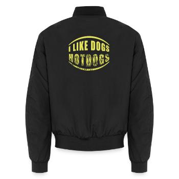 HOT-DOGS - Bomber unisexe - noir - Dos - AI Model Male 185 light (185cm)