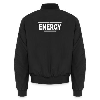 ÉNERGIE - Bomber unisexe - noir - Dos - AI Model Male 185 light (185cm)