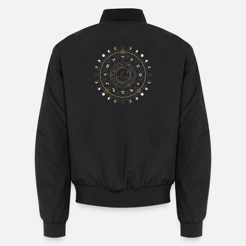 Mystic Moon Siegel Kreis - Unisex Bomberjacke - Schwarz