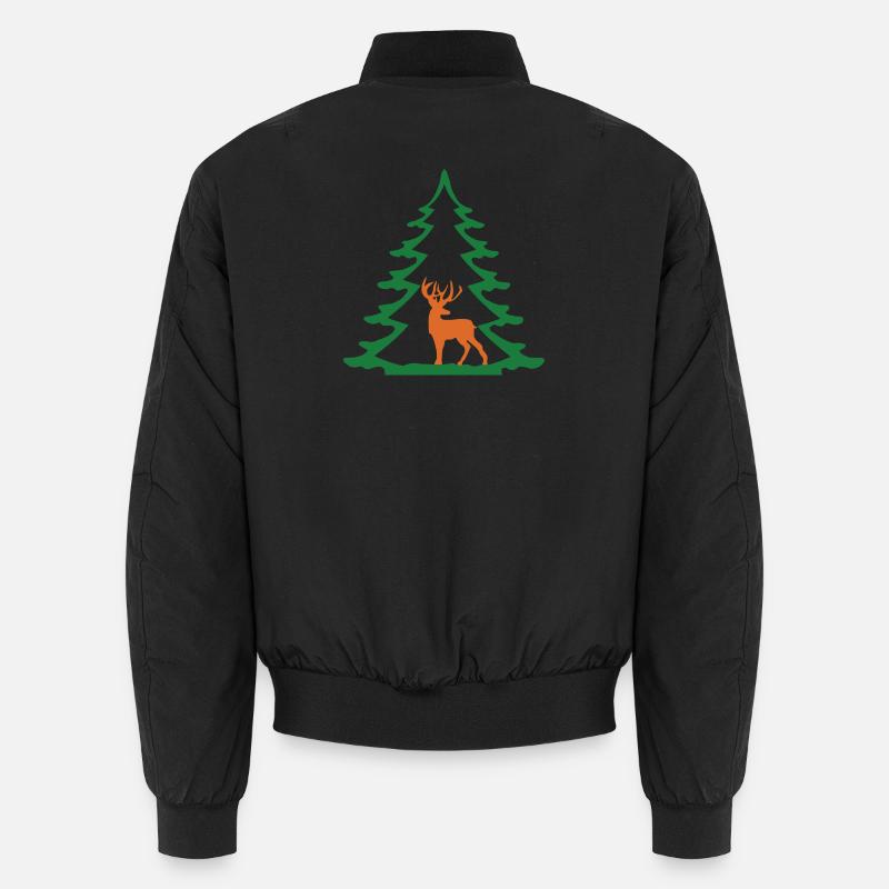 TANNENBAUM MIT HIRSCH - Unisex Bomberjacke - Schwarz