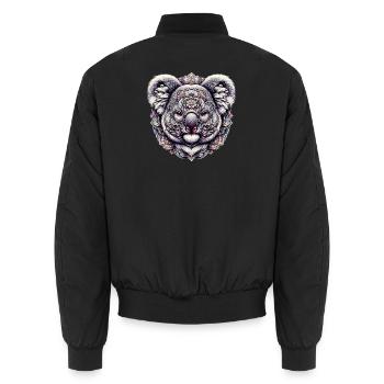 Koala décoré de Mandalas - Bomber unisexe - noir - Dos - AI Model Male 185 light (185cm)