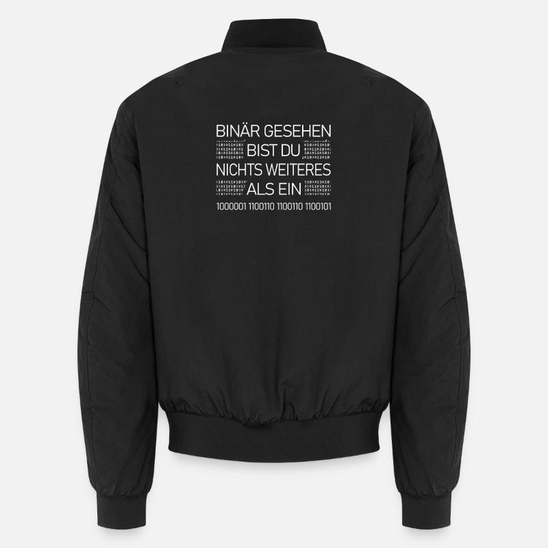 binär gesehen bist du ein Affe Unisex Bomberjacke