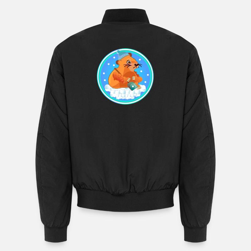 WINTER SNOW SHOVELING - CAPYBARAS Unisex Bomber Jacket