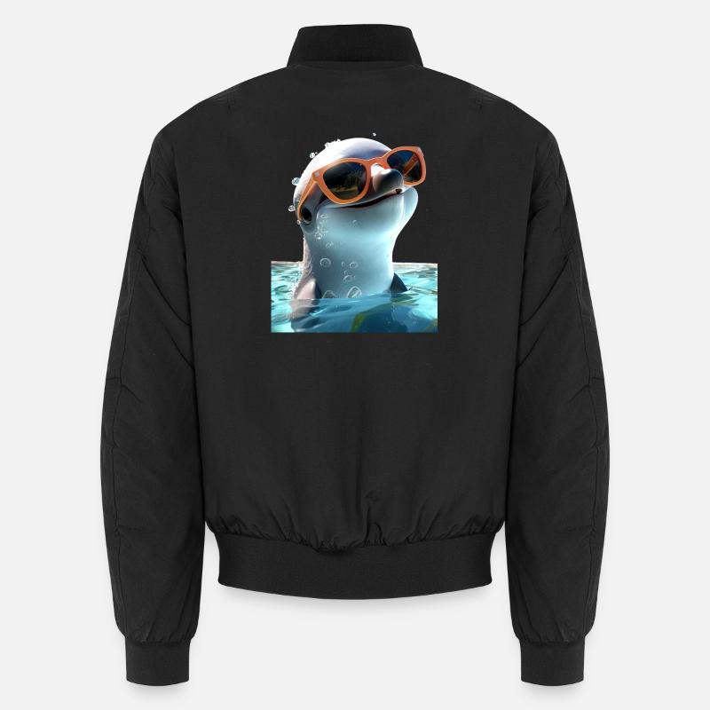 Dolphin Sunglasses Love Dolphins Cute Dolphin Unisex Bomber Jacket