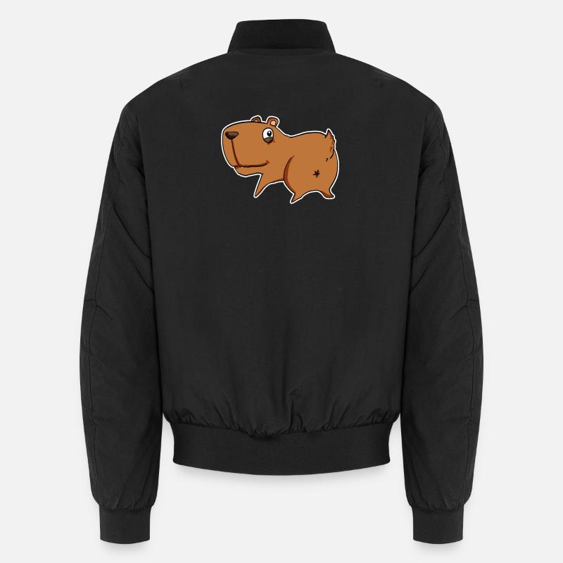 Capybara Wasserschwein - Unisex Bomberjacke - Schwarz