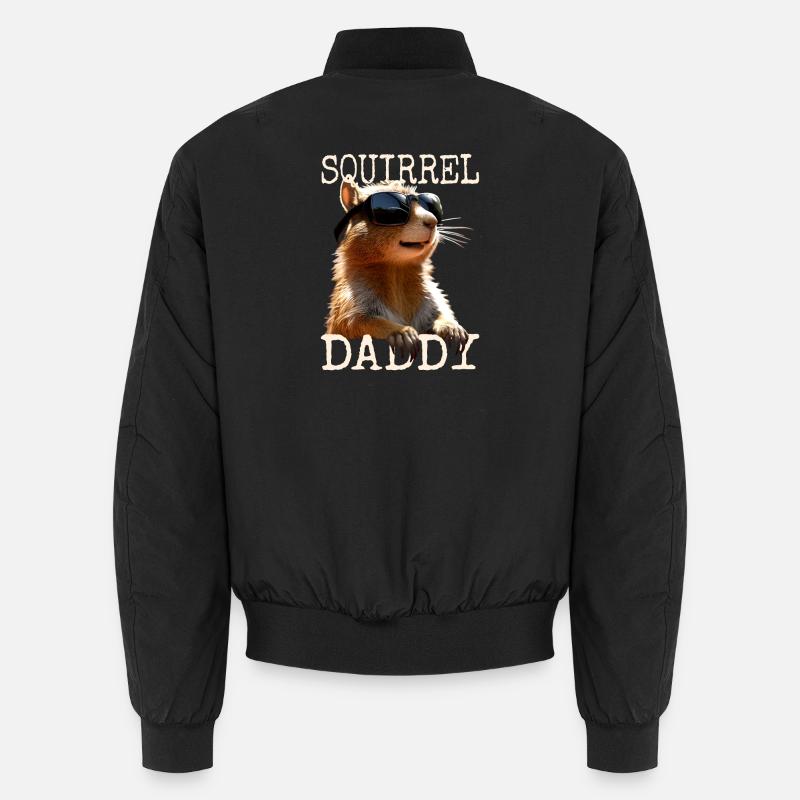 Squirrel Daddy Eichhörnchen Papa Vatertag Dad Unisex Bomberjacke