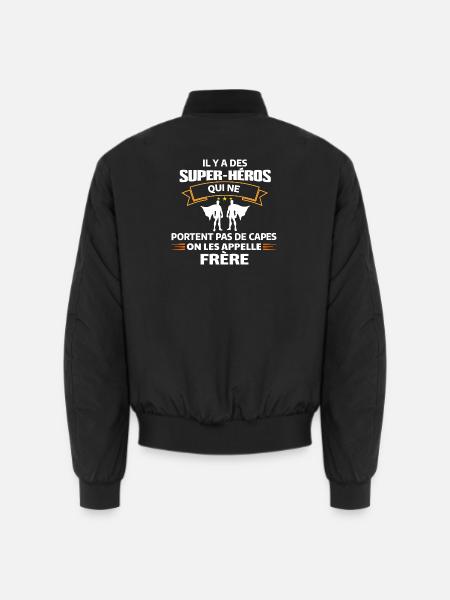 Super-Héros Frère Sans Cape - Bomber unisexe - noir