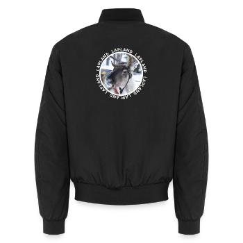 Renne de Laponie - Bomber unisexe - noir - Dos - AI Model Male 185 light (185cm)