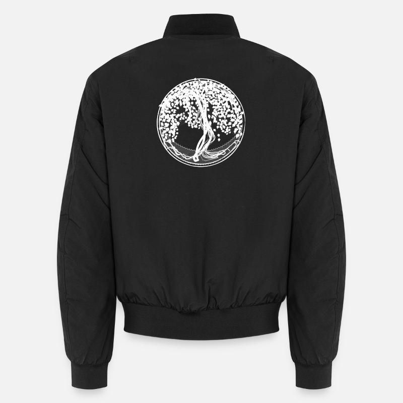Kreisbaum Silhouetten - Unisex Bomberjacke - Schwarz