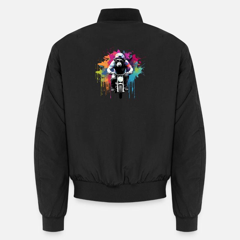 Funny Monkey Monkey Moto Lunettes De Soleil Chimpanzé Bomber unisexe