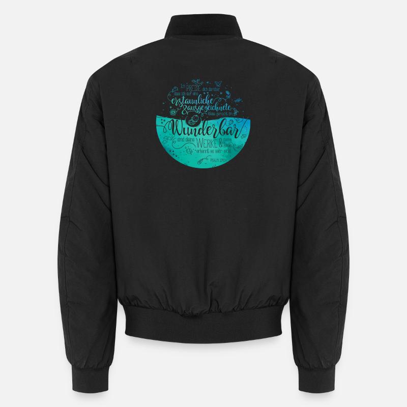 Wunderbar sind deine Werke - Psalm 139 Unisex Bomberjacke