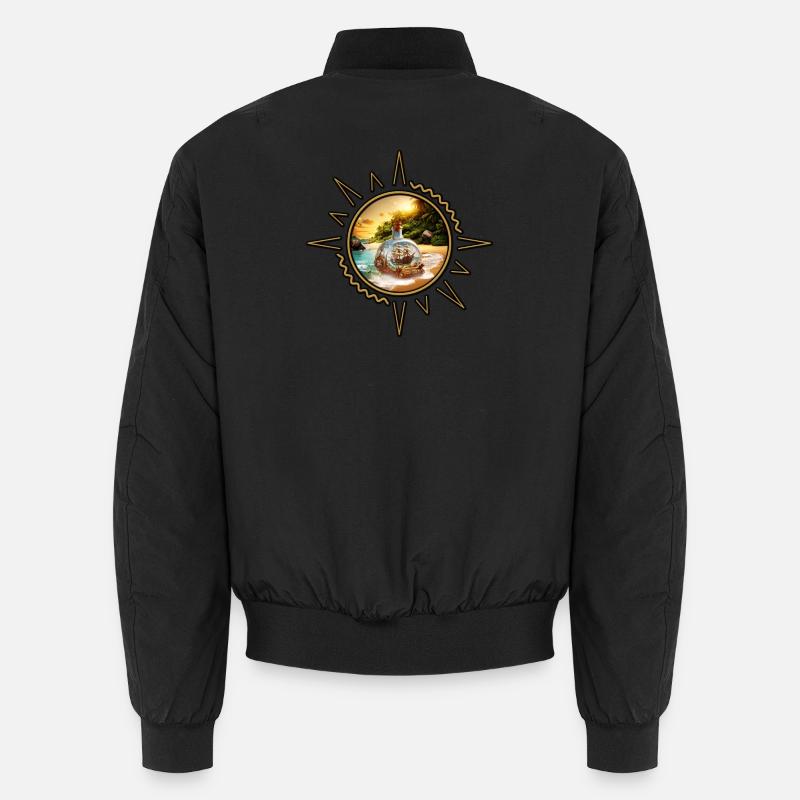 Einzigartige und überraschende Flasche mit Boot Unisex Bomberjacke