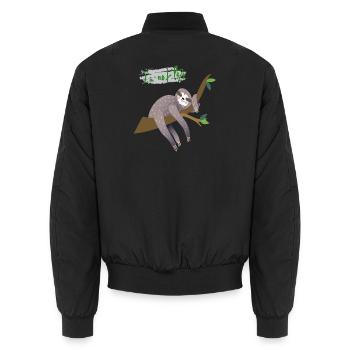 Faultier i'm not lazy - Unisex Bomberjacke - Schwarz - Hinten - AI Model Male 185 light (185cm)