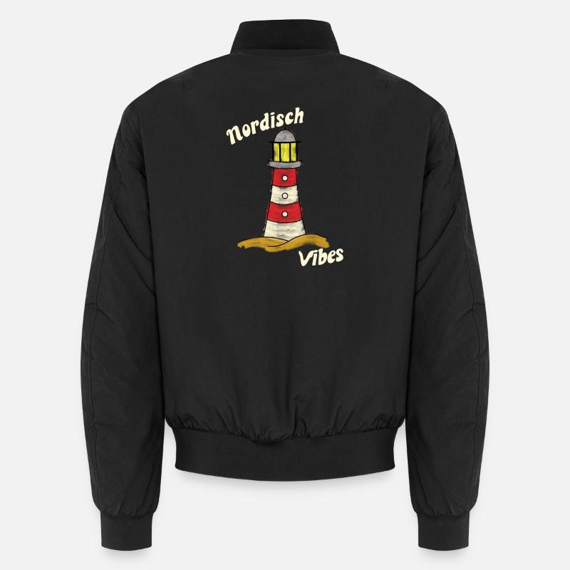 Nordisch Vibes - Leuchtturm Unisex Bomberjacke