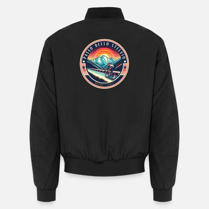 Passo dello Stelvio Alpine Power for Cyclists Unisex Bomber Jacket