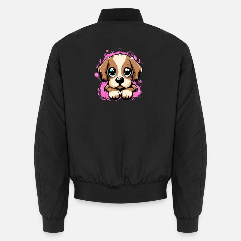Cute Dog - Unisex Bomberjacke - Schwarz