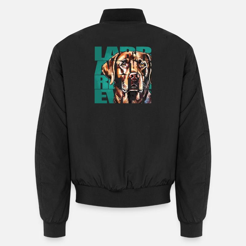 Labrador Retriever Portrait - Bomber unisexe - noir