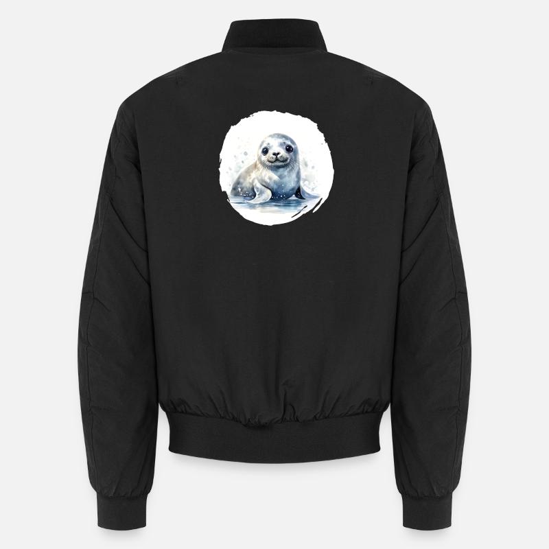 Robbe Aquarell Unisex Bomberjacke