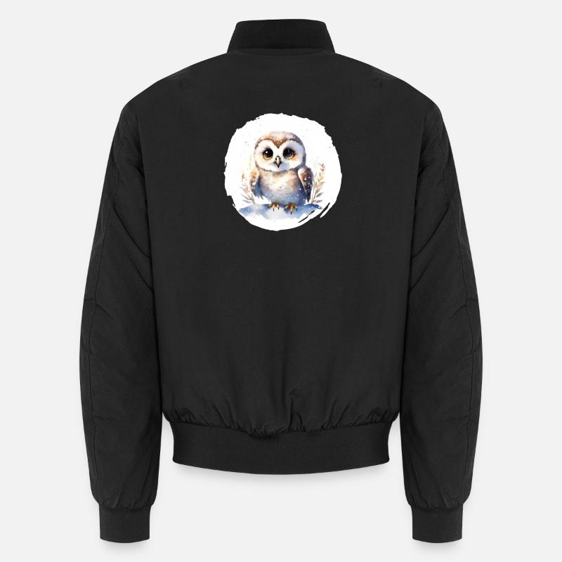 Harfang des neiges aquarelle Bomber unisexe