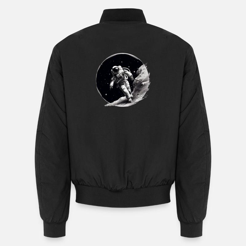 astronaut on the moon Unisex Bomber Jacket