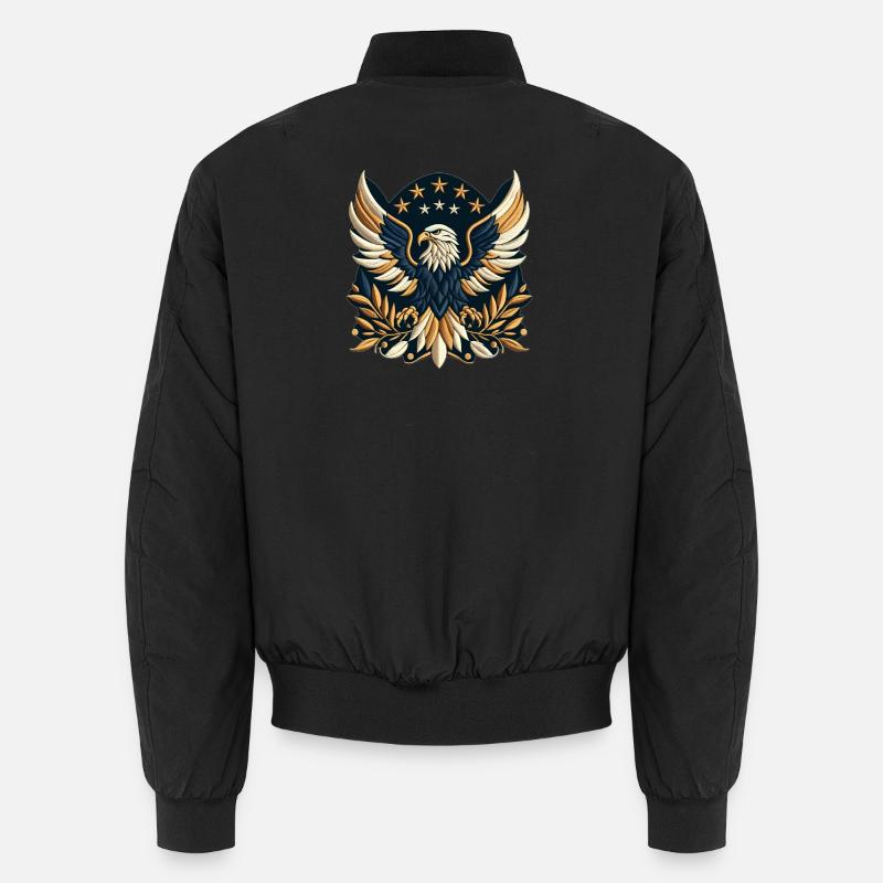Star-Spangled Banner Eagle - Unisex Bomber Jacket - black