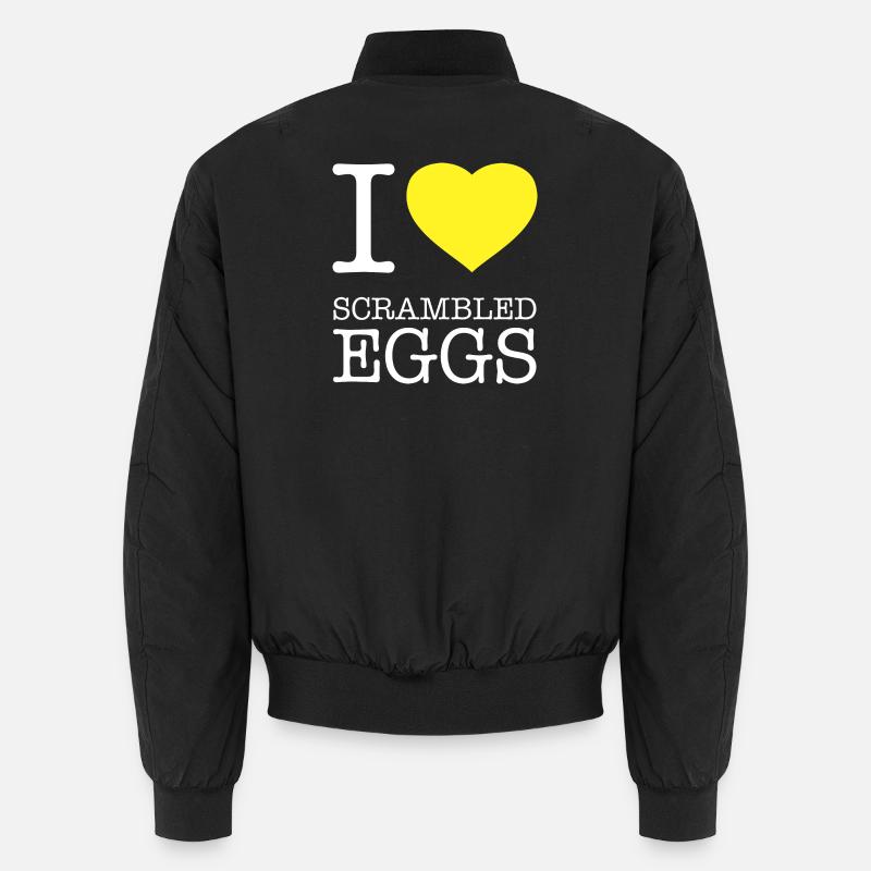I LOVE SCRAMBLED EGGS Rührei Unisex Bomberjacke