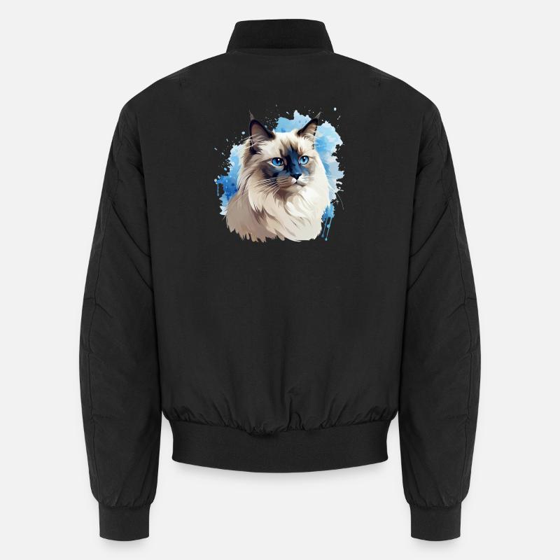 Tête de chat sacré Birman Bomber unisexe