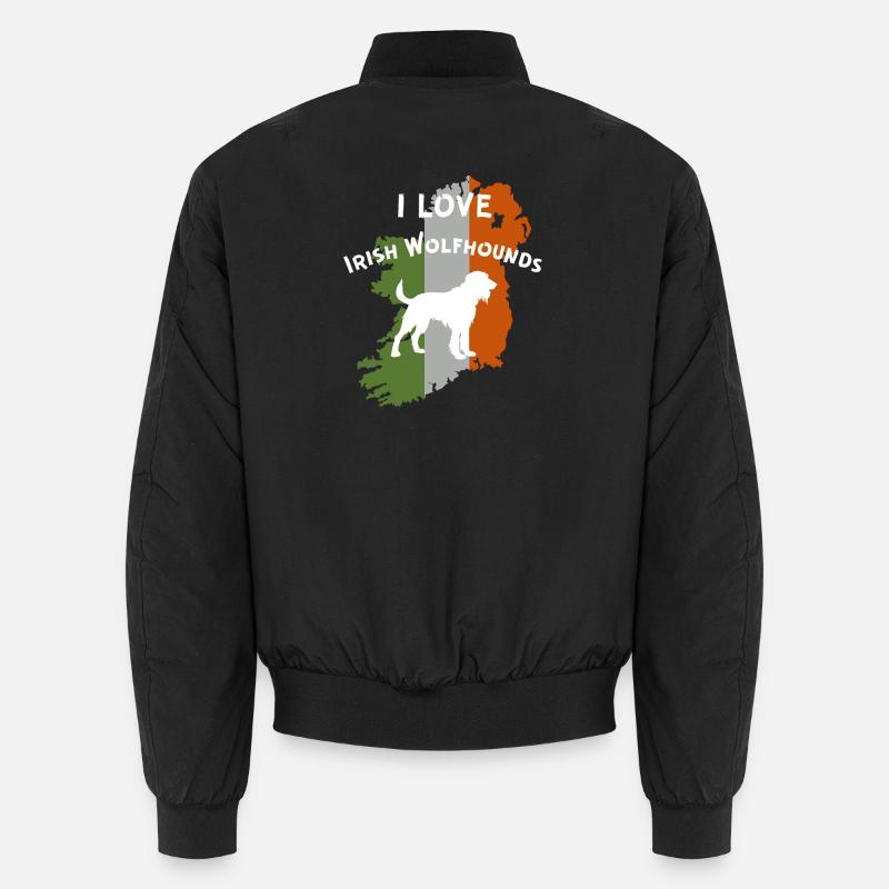 Aperçu du lévrier irlandais avec motivation du drapeau Bomber unisexe