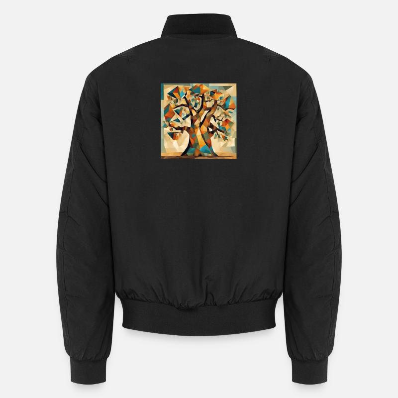 Autumn tree in geometry Unisex Bomber Jacket