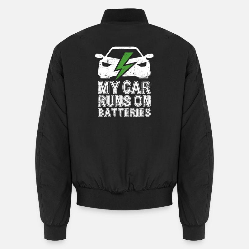 My Car Runs On Batteries eCar Elektro Auto Unisex Bomberjacke