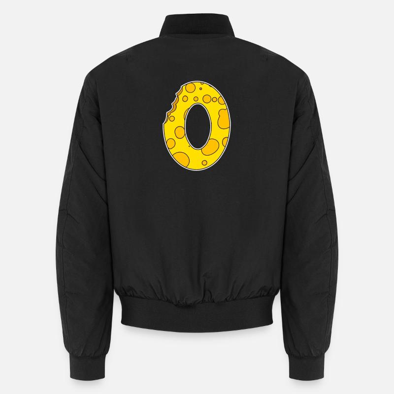 Buchstabe O - Anfangsbuchstabe O - Käse Motiv Unisex Bomberjacke