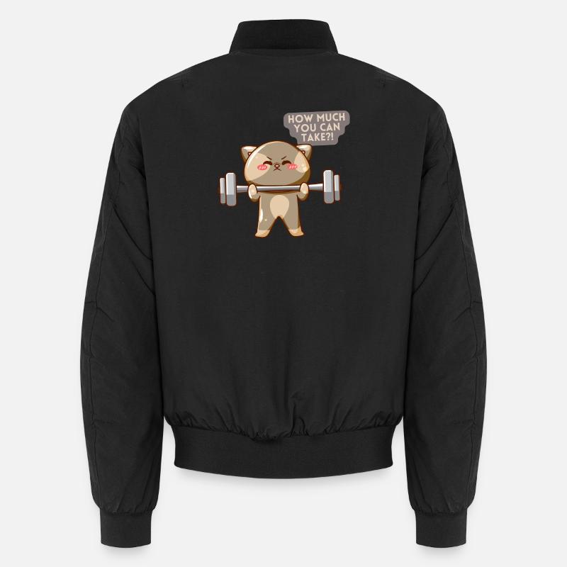 Cat Brave Training Motivation Unisex Bomber Jacket