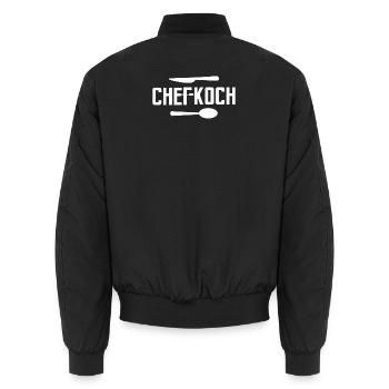 Erfolg Chefkoch Job Arbeit Beruf Karriere Arbeiter - Unisex Bomberjacke - Schwarz - Hinten - AI Model Male 185 light (185cm)