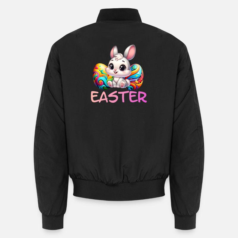 Easter Bunny with Easter Eggs Unisex Bomber Jacket