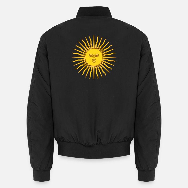 Sun Flag Argentina - Unisex Bomber Jacket - black