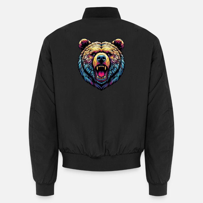 Angry Ferocious Bear Unisex Bomber Jacket