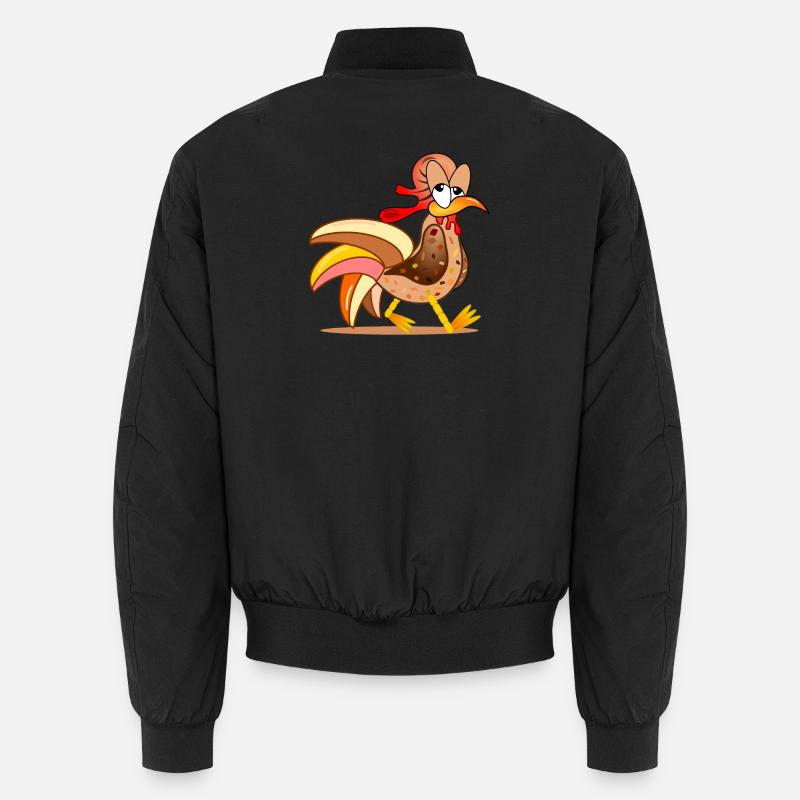 CHICKEN COOP CHICKENS COMIC Unisex Bomber Jacket