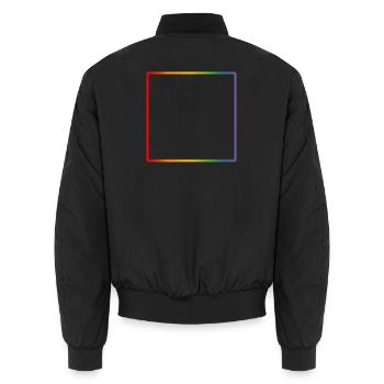 Cadre arc-en-ciel LGBT DEMO - Bomber unisexe - noir - Dos - AI Model Male 185 light (185cm)