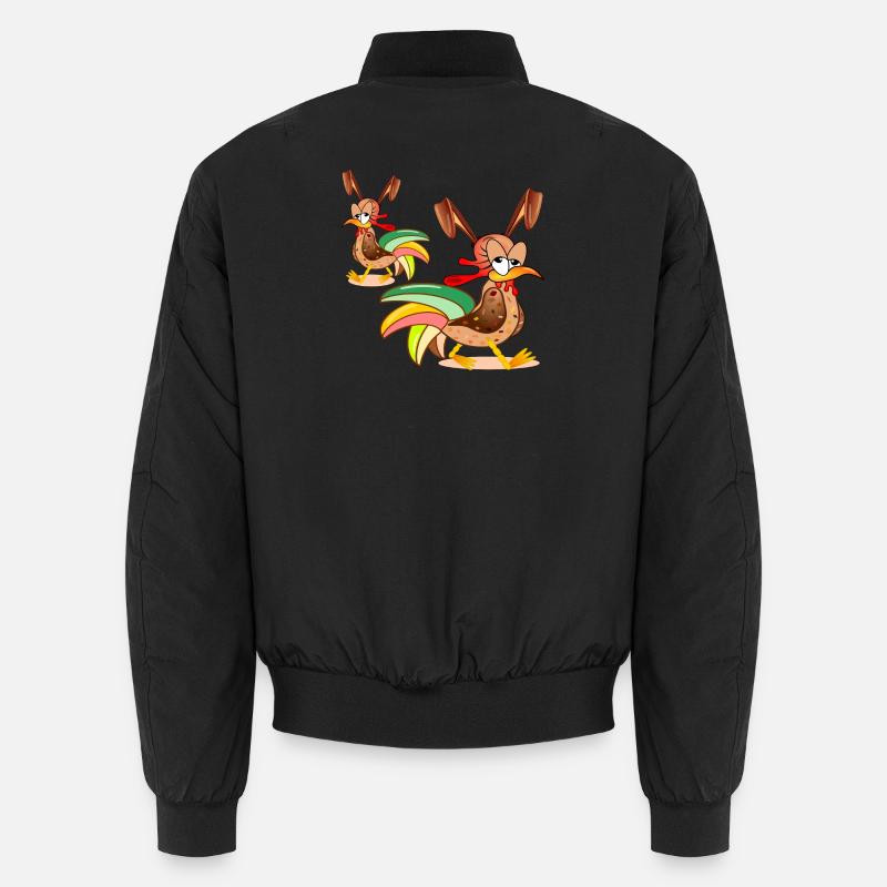 EASTER CHICKENS EASTER BUNNIES COUPLES Unisex Bomber Jacket
