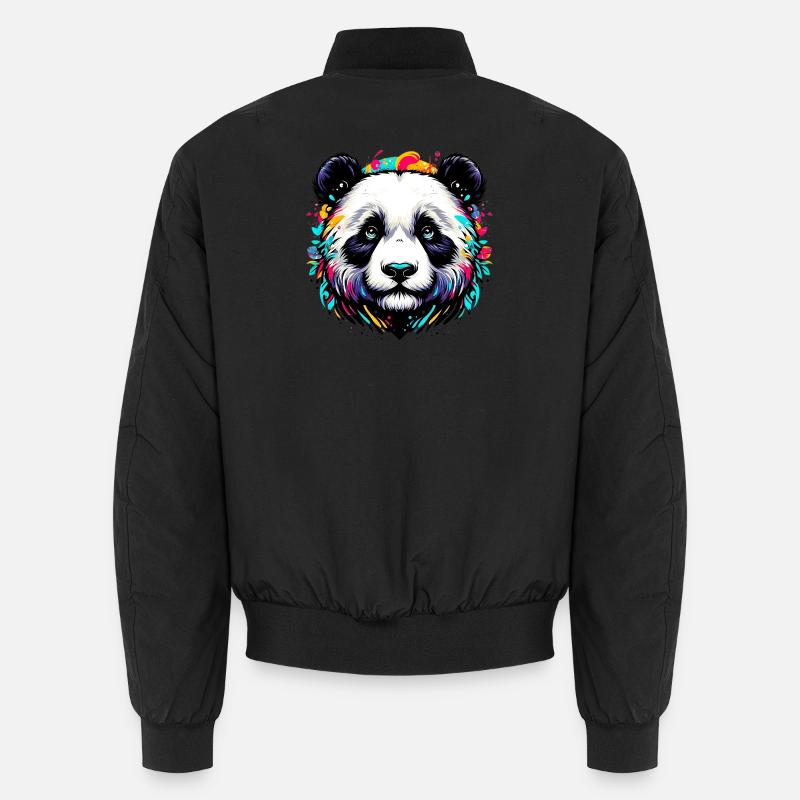 Panda - Unisex Bomberjacke - Schwarz