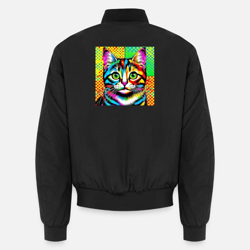 Chat Pop Art Bomber unisexe