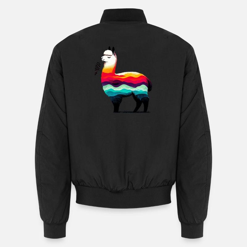 Alpaka - Unisex Bomberjacke - Schwarz