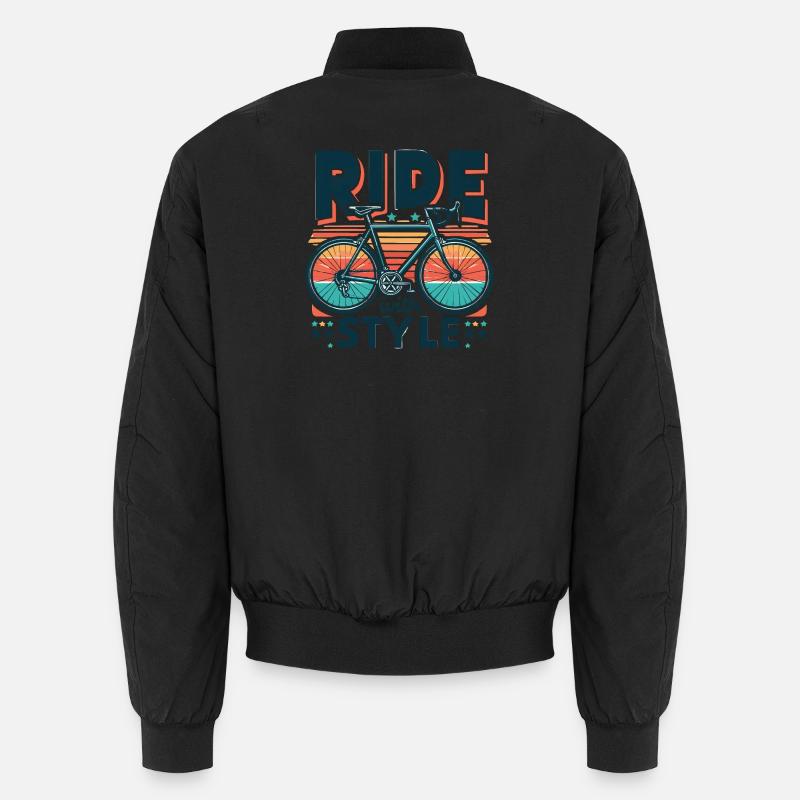 Ride with Style Bicycle Design Unisex Bomber Jacket