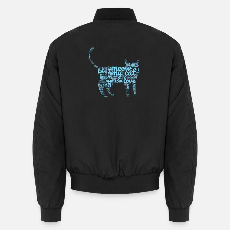 Muster mit einem Motiv der Liebe zu einer Katze Unisex Bomberjacke